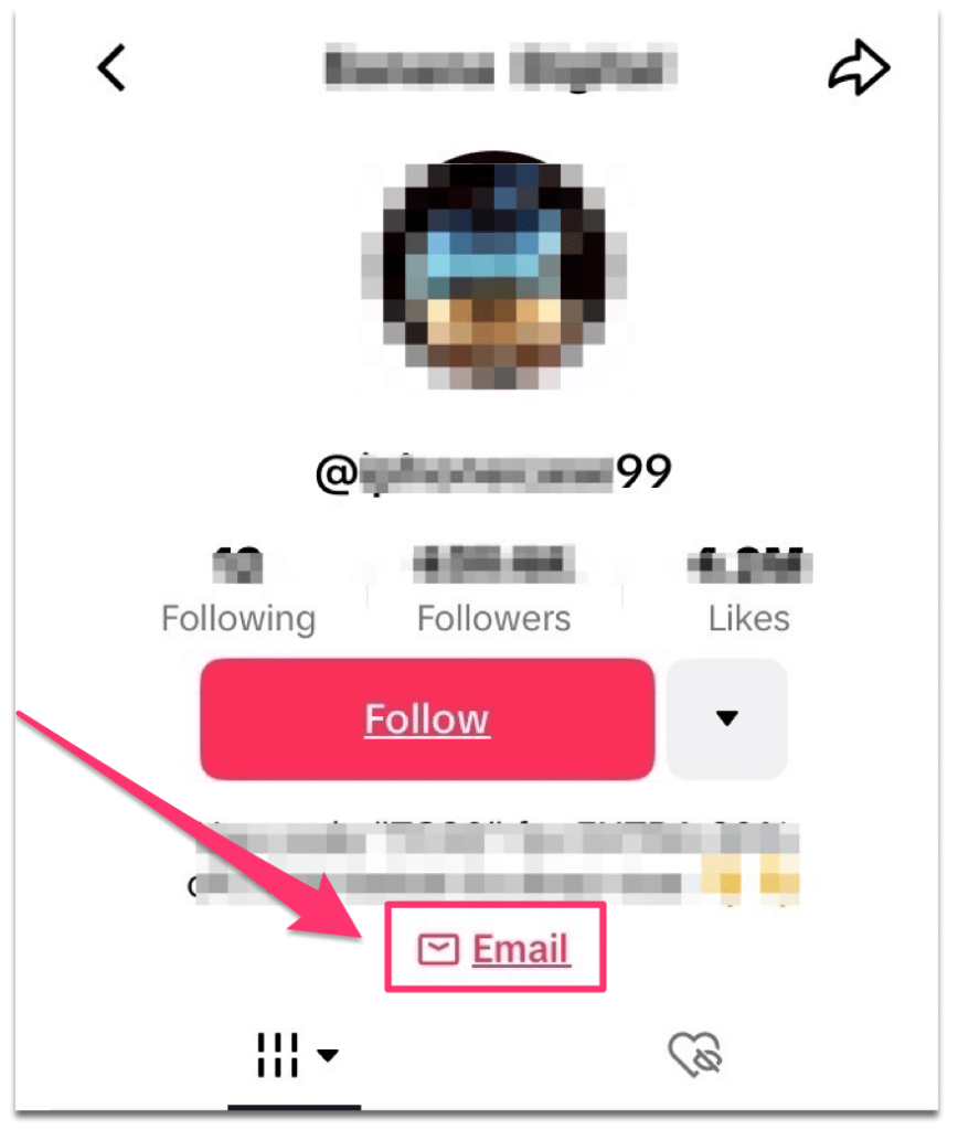 the email of the user