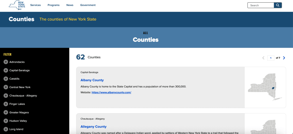 Lists of property owners in New York state